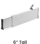 6" tall white drawer dividers