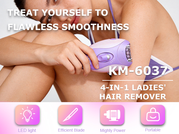KM-6037 4-In-1 Epilators Hair Removal for Women