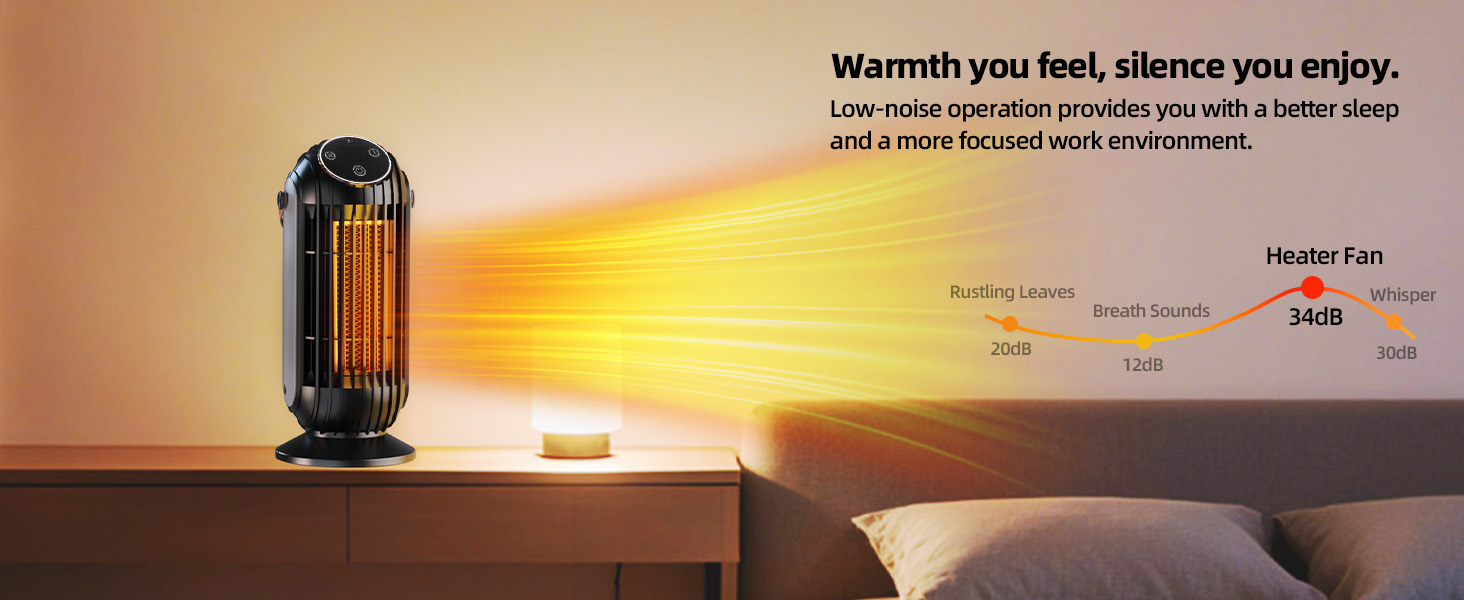 small heater for office under desk quiet