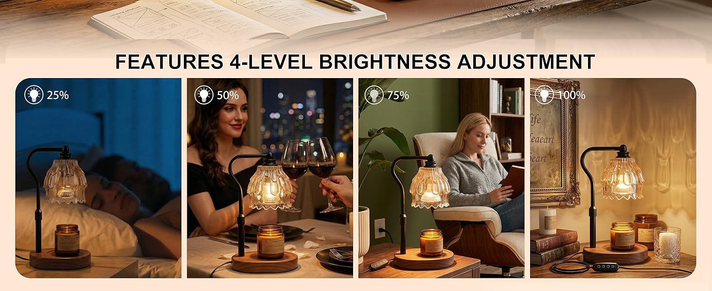 FEATURES 4-LEVEL BRIGHTNESS ADJUSTMENT