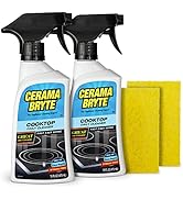 Cerama Bryte Daily Spray Cooktop and Stove Top Cleaner for Glass & Pads Combo Kit - Ceramic Surfa...