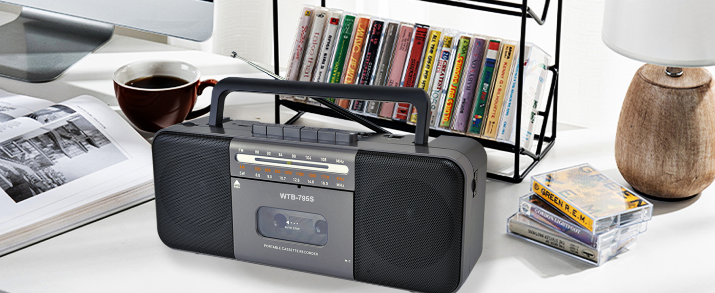 tape player recorder black