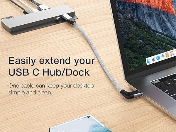 5A long distance charging usb type-c cable male to femle extender cord