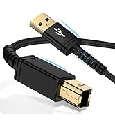 UorMe Printer Cable,10FT USB MIDI Cable USB Type A Male to B Male Scanner Cord USB 2.0 Printer Co...