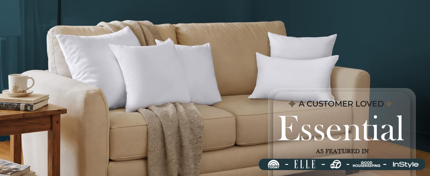 throw 12x20 pillow insert pack of 1, utopia bedding throw pillows set of 1, bed pillows 1 pack