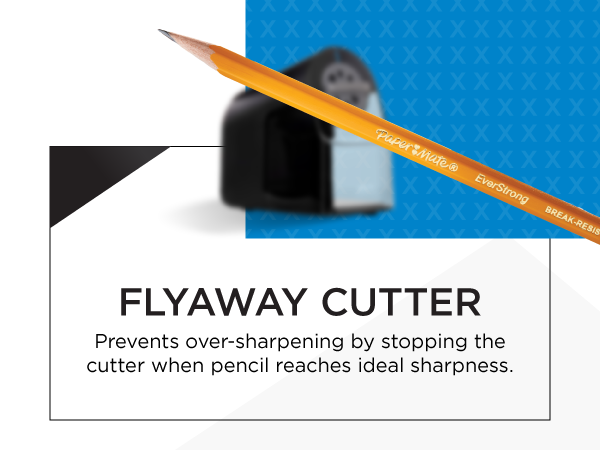 flyaway cutter sharp pencil sharpener ideal pointy lead write test journal draw erase study desk