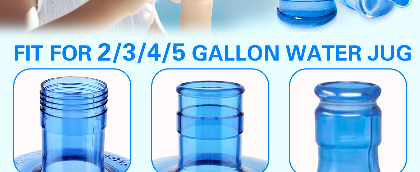 Fit for 2/3/4/5 gallon water jug