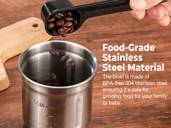 HAUSHOF Black Electric Coffee Blade Grinder (UL Plug)