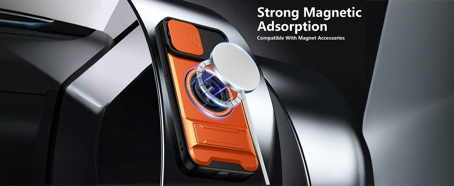 military grade orange mag safe loop camera protector slim thin protection 1phone iphome shock proof
