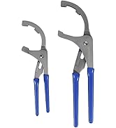 WORKPRO Oil Filter Wrench/Pliers Set, 2-piece, 9" &amp; 12", Adjustable Oil Filter Removal Tool, for ...