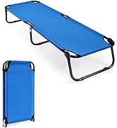 GYMAX Camping Cot, 330 LBS Folding Cot for Sleeping, Easy Set Up Cot Bed for Adults, Indoor &amp;Outd...
