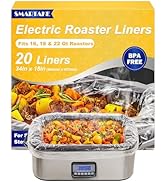 SMARTAKE Electric Roaster Liners, 20 Count Disposable Roaster Liners, Fits 16, 18, 22 Quart Roast...