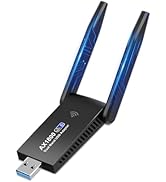 AX1800 USB WiFi 6 Adapter,Dual Band 2.4G/5G WiFi Dongle for Desktop PC, WPA3, MU-MIMO, OFDMA, Bui...