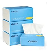 Car Tissue Refills 400 Sheets (4 Packs x 100) Facial Tissues Refill for Car Tissue Holder, Travel...