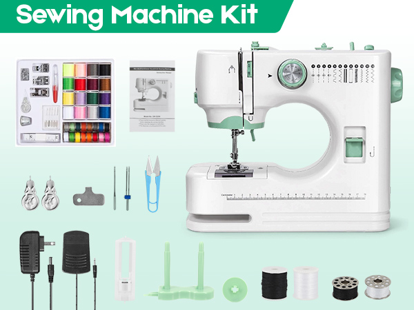 Portable Sewing Machine with Foot Pedal 6 Included Feet Ideal for General Sewing and Basic Projects