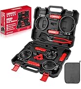 10-Piece Oil Filter Wrench Set 2-3/8"to 4-3/4", 12-Inch Adjustable Oil Filter Plier, Universal 3-...