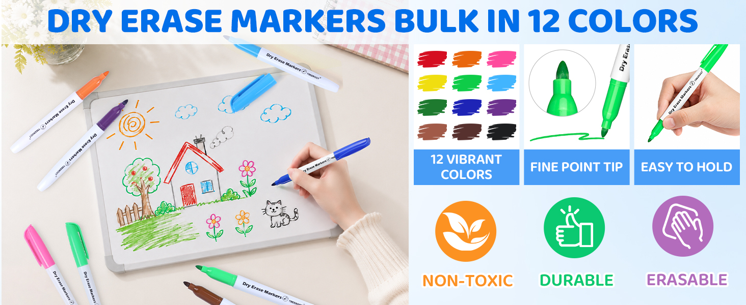 dry erase markers,expo markers,dry erase markers fine tip,whiteboard markers