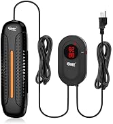 hygger Aquarium Heater 300W/500W/800W/1000W/1200W Fish Tank Heater with Multiple Security Protect...