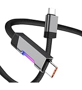 GUGOBOX USB-C to USB-C Cable LED Nylon Fast Charging 6.6FT Type C Charging Cord 60W Fast Charge P...