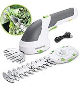 WORKPRO Cordless Grass Shear &amp; Shrubbery Trimmer - 2 in 1 Handheld Hedge Trimmer 7.2V Electric Gr...