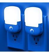 Briignite Blue Motion Sensor Dusk to Dawn Dimmable Led Night Light 2Pack for Kids, Bedroom, Kid R...