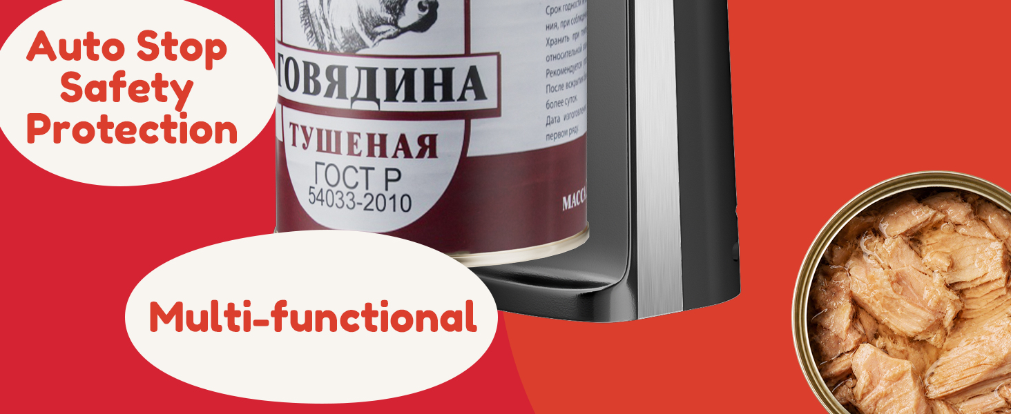 NK-0709 Versatile electric can opener, built-in auto-stop safety protection design