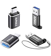AVMAX USB Adapter 4 Pack,High-Speed Data Transfer,USB Type C Male to USB Female 3.0 OTG Adapter f...