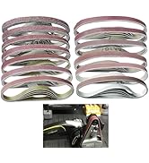65 Pcs 3/8"x13" Replacement Sharpening Belt Kit for Work Sharp Knife &amp; Tool Sharpener, Grits 40/6...