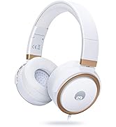 Rockpapa Circle ONE Wired On-Ear Headphones with Microphone, Lightweight Foldable Stereo Bass Hea...