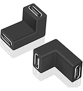 Duttek 90 Degree USB C Female to Female Adapter, 10GBbps USB C Coupler Adapter, Right Angle USB T...