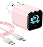 Smart Charging Butler–45W GaN Display Fast Charger with 6.6ft C-to-C Cable | Fast Charging,Active...