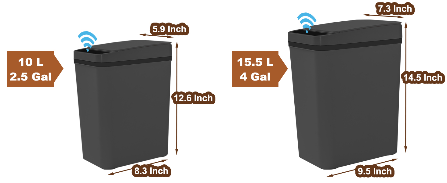 Yatmung Bathroom Trash Can Automatic Touchless