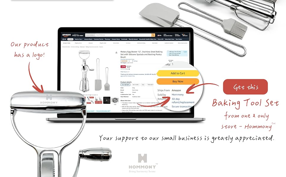 Hommony Baking tool set egg beater food mixer