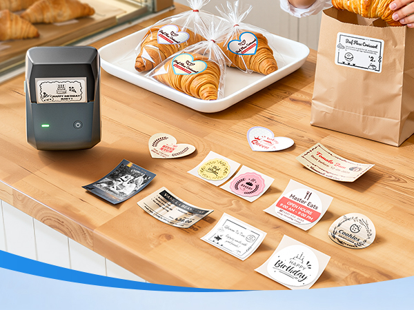 B1 Pro label maker Multiple Label Types: Thermal, Grayscale, Red&amp;amp;Black Dual-Color