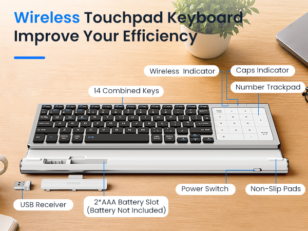 wireless bluetooth keyboard with trackpad keyboard with touchpad keyboard for tv