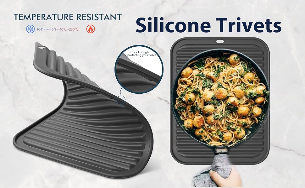 silicone trivets heat resistant hotpot rest