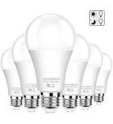6-Pack Dusk to Dawn LED Light Bulbs, A19 11W(100Watt Equivalent), E26 Basic Automatic On/Off, 120...
