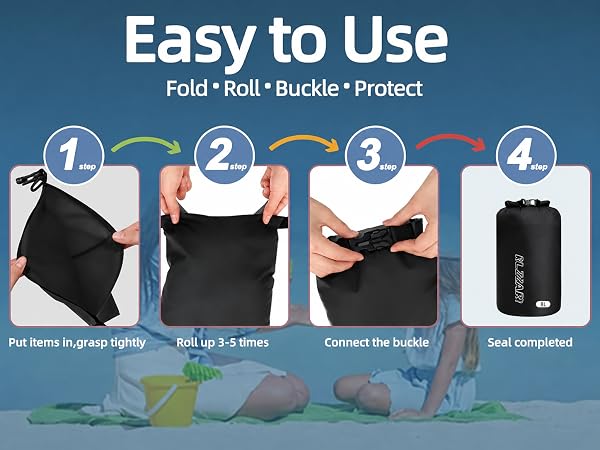 ILZAR 3 PCS Dry Bags Waterproof
