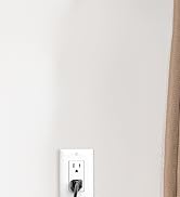 Two white electrical outlet covers or wall plates mounted on a light colored wall, showing minimal modern design aesthetic.