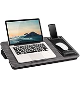 LAPGEAR Elevation Pro Lap Desk with Gel Wrist Rest, Mouse Pad, Phone Holder, Device Ledge, and Bo...