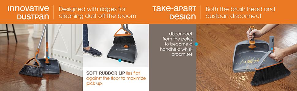 casabella cleaning dustpan and broom set