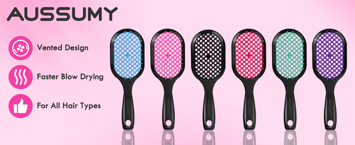 Aussumy 4 Pack Vented Hair Brush