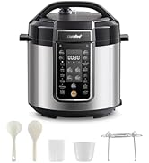 COMFEE’ Pressure Cooker 6 Quart with 13 Cooking Functions, Olla de Presion Non-Stick Pot Yogurt M...