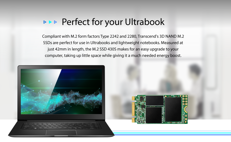 M.2 2242 SSD, SATA3 B+M Key, TLC