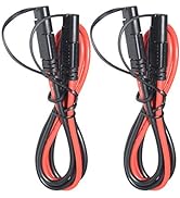 [ 2Pack] SPARKING 3FT 10AWG SAE to SAE Extension Cable 2Pin Bullet Quick Connect Heavy Duty Wire ...