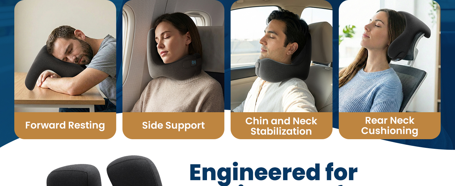Everlasting Comfort Upgraded Neck Pillow Airplanes