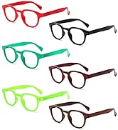 Kerecsen Reading Glasses 6 Pack Great Value Quality Readers Spring Hinge Color Glasses