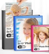 CRANBURY Small Photo Album 4x6 (Blue) - 2-Pack Plastic 4 x 6 Photo Book Album, Each Shows 48 Pict...