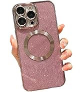 wahhle Magnetic Luxury Plating Cute Bling Phone Case Cover Compatible with Magsafe for Women Girl...
