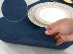 blue placemats